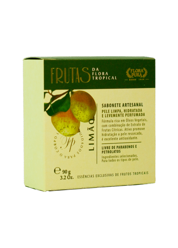 SABONETE ARTESANAL FRUTAS TROPICAL LIMÃO 90G