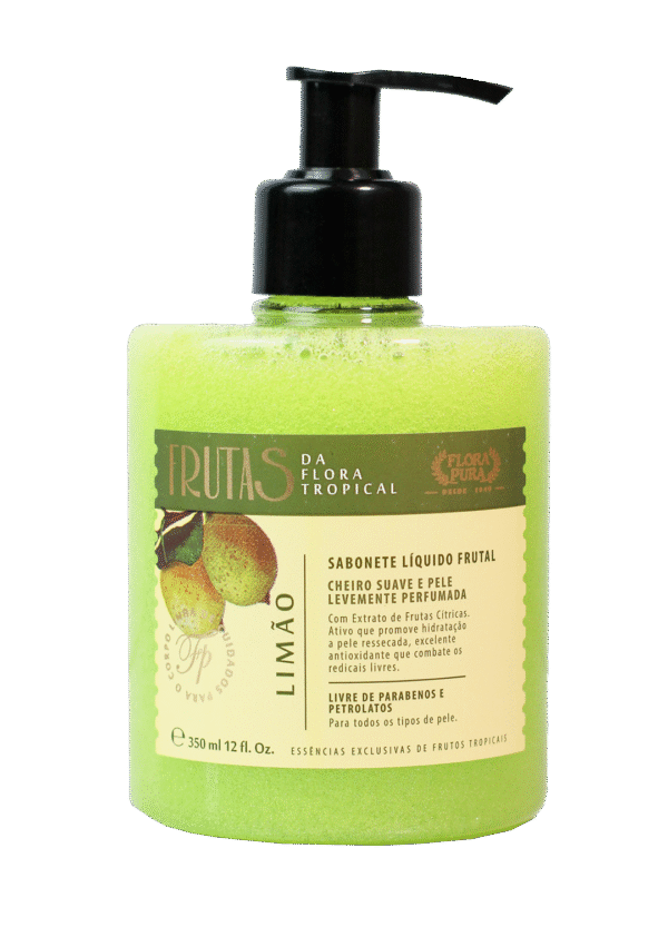SABONETE LIQUIDO FRUTAS TROPICAL LIMÃO 350ML