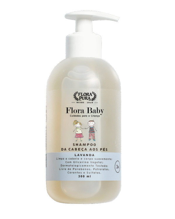 SHAMPOO DA CABEÇA AOS PÉS FLORA BABY LAVANDA 300ML
