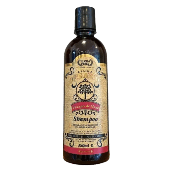 SHAMPOO ORGANIC VINAGRE DE MAÇA FLORA PURA 380ML